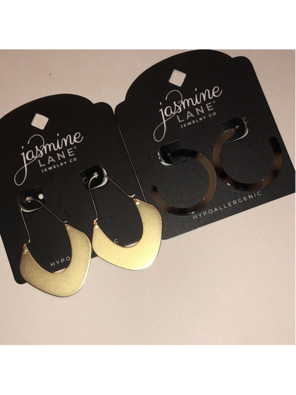 Jasmine Lane Gold Tone and Lucite Earrings Set